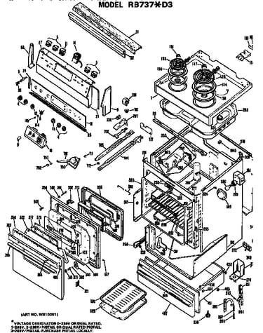 Main body/cooktop/controls