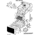 Hotpoint RB525G*F1 main body/cooktop/controls diagram
