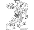 Hotpoint RB536*F3 main body/cooktop/controls diagram