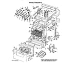 Hotpoint RB636*F3 main body/cooktop/controls diagram