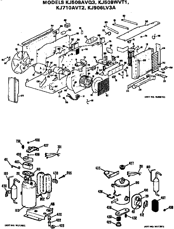 Air flow and compressor assembly