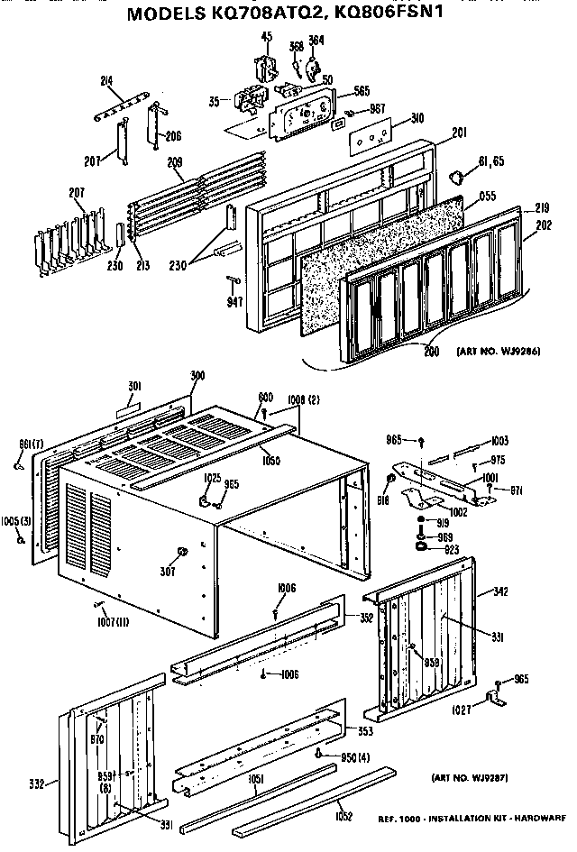 Cabinet and grille assembly