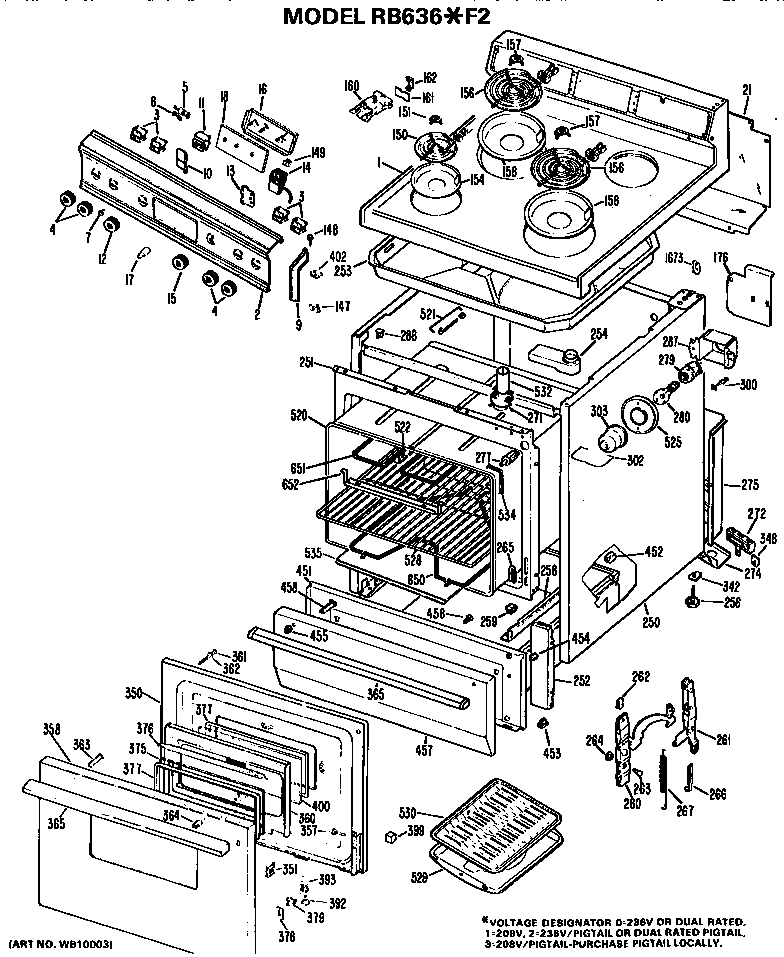 MAIN BODY/COOKTOP/CONTROLS