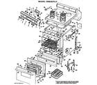Hotpoint RB636*J1 main body/cooktop/controls diagram