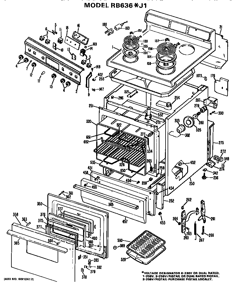 Main body/cooktop/controls
