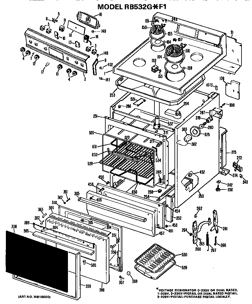 MAIN BODY/COOKTOP/CONTROLS