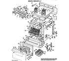 Hotpoint RB536*J1 main body/cooktop/controls diagram