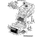 Hotpoint RB632G*J1 main body/cooktop/controls diagram