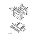 GE JGBS17GER3 cabinet front/drum/duct assembly diagram