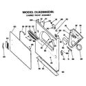 Hotpoint DLB2880DBL cabinet front assembly diagram