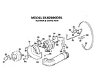 GE JGSS05GER4 blower/drive assembly diagram