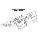 Hotpoint DLB2880DBL blower/drive assembly diagram