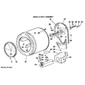 Hotpoint DLB2880DBL drum/duct assembly diagram
