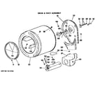 Hotpoint DLB2880DBL drum/duct assembly diagram