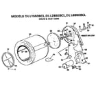 Hotpoint DLL1550BCL drum/duct assembly diagram
