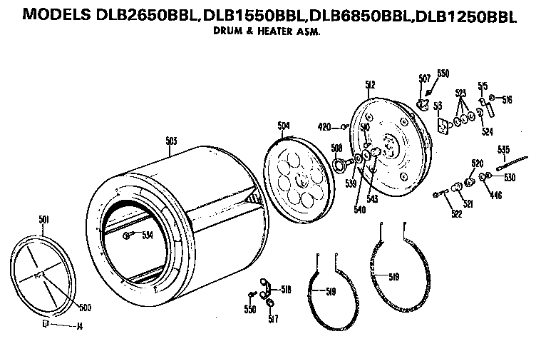 Drum/heater assembly