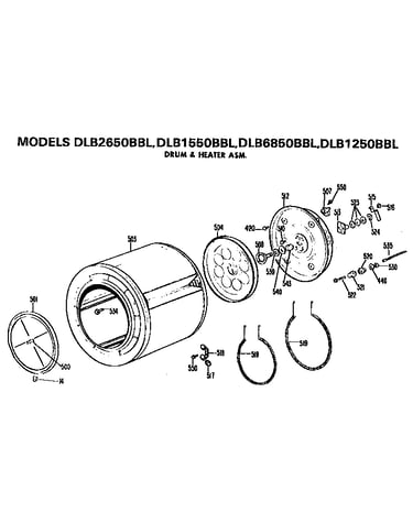 Drum/heater assembly