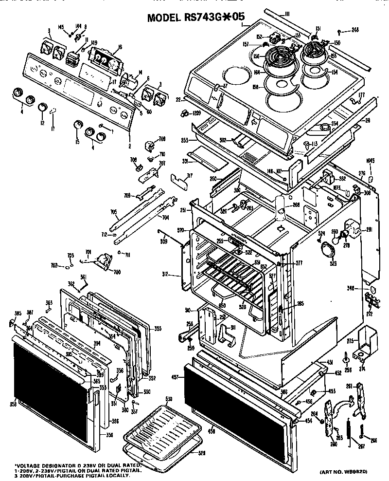 Main body/cooktop/controls