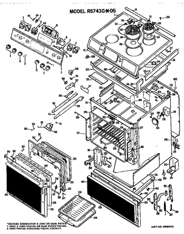 Main body/cooktop/controls