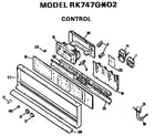 Hotpoint RK747G*D2 controls diagram