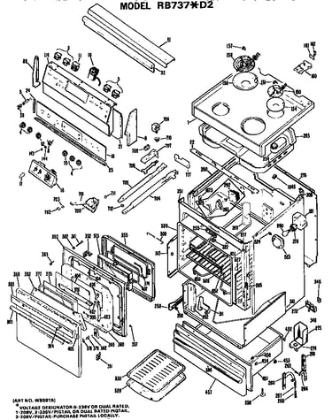 Main body/cooktop/controls