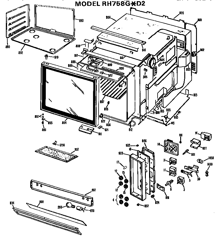 Upper oven/controls