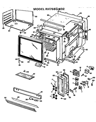 Upper oven/controls