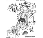 Hotpoint RB636*F1 main body/cooktop/controls diagram