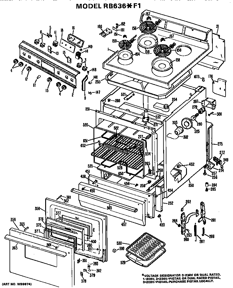 Main body/cooktop/controls