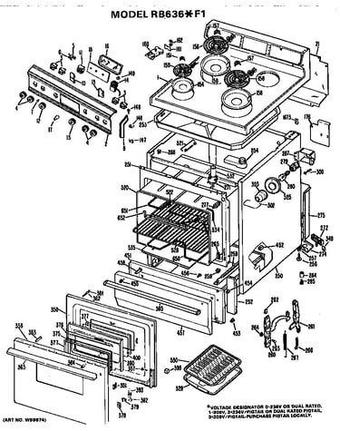 Main body/cooktop/controls