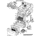 Hotpoint RB628*F1 main body/cooktop/controls diagram