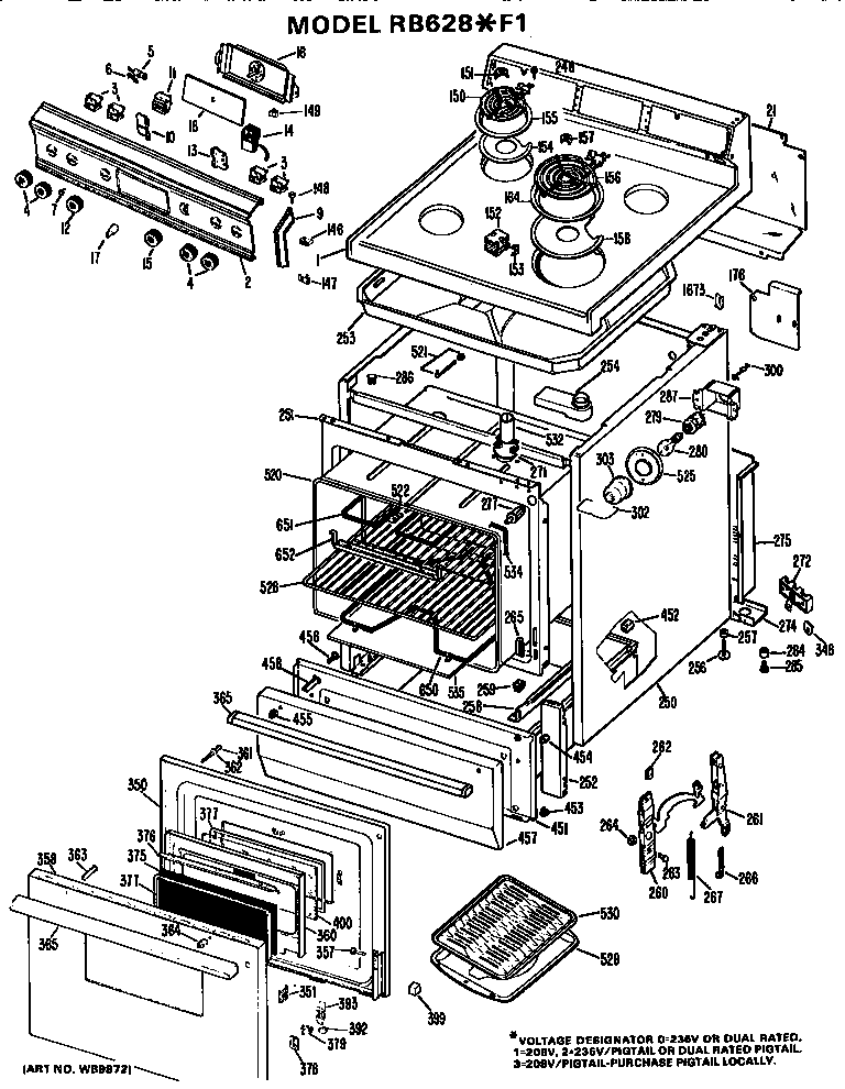 Main body/cooktop/controls