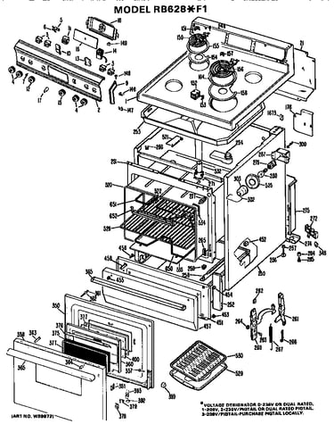 Main body/cooktop/controls