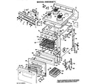 Hotpoint RB536*F1 main body/cooktop/controls diagram
