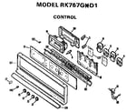 Hotpoint RK767G*D1 controls diagram