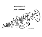 Hotpoint DLB2880DAL blower and drive assembly diagram