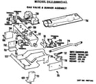 Hotpoint DLL2880DAL gas valve and burner assembly diagram
