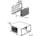 Hotpoint KXN30W3X1 cabinet and grille assembly diagram