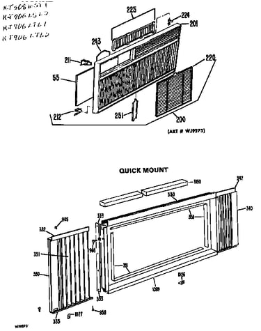 Grille and quick mount assembly