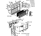 Hotpoint KD921WSX1 cabinet and grille assembly diagram