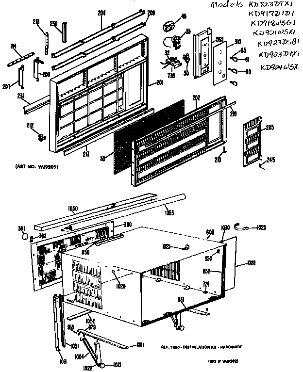 Cabinet and grille assembly