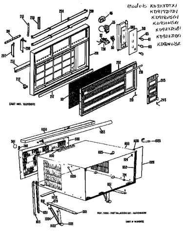Cabinet and grille assembly