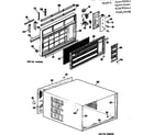 Hotpoint KDR24DSB1 cabinet and grille assembly diagram