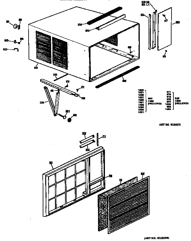 Cabinet and grille assembly