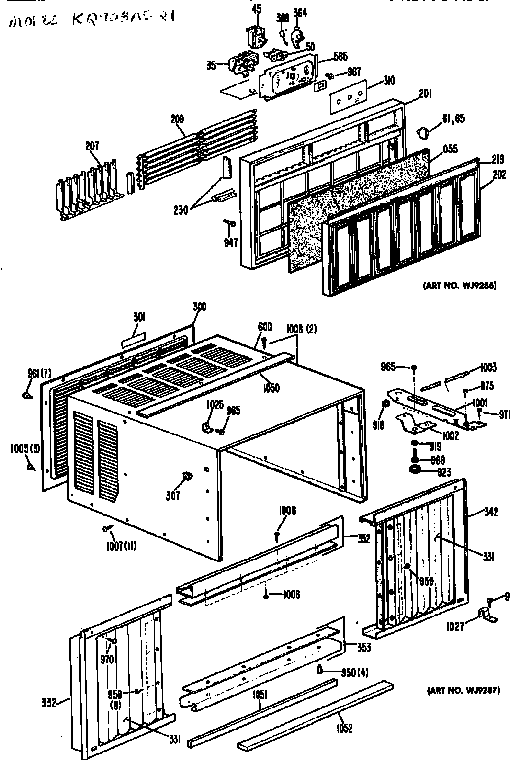 Cabinet and grille assembly