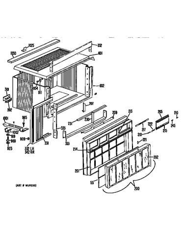 Cabinet and grille assembly