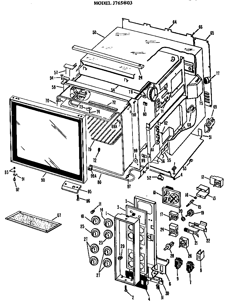 UPPER OVEN/CONTROLS