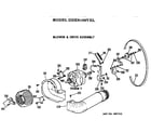 GE DDE8108VHL blower and drive assembly diagram