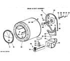 GE DDE8108VHL drum and duct assembly diagram