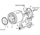 GE DDE8200DAL drum and duct assembly diagram